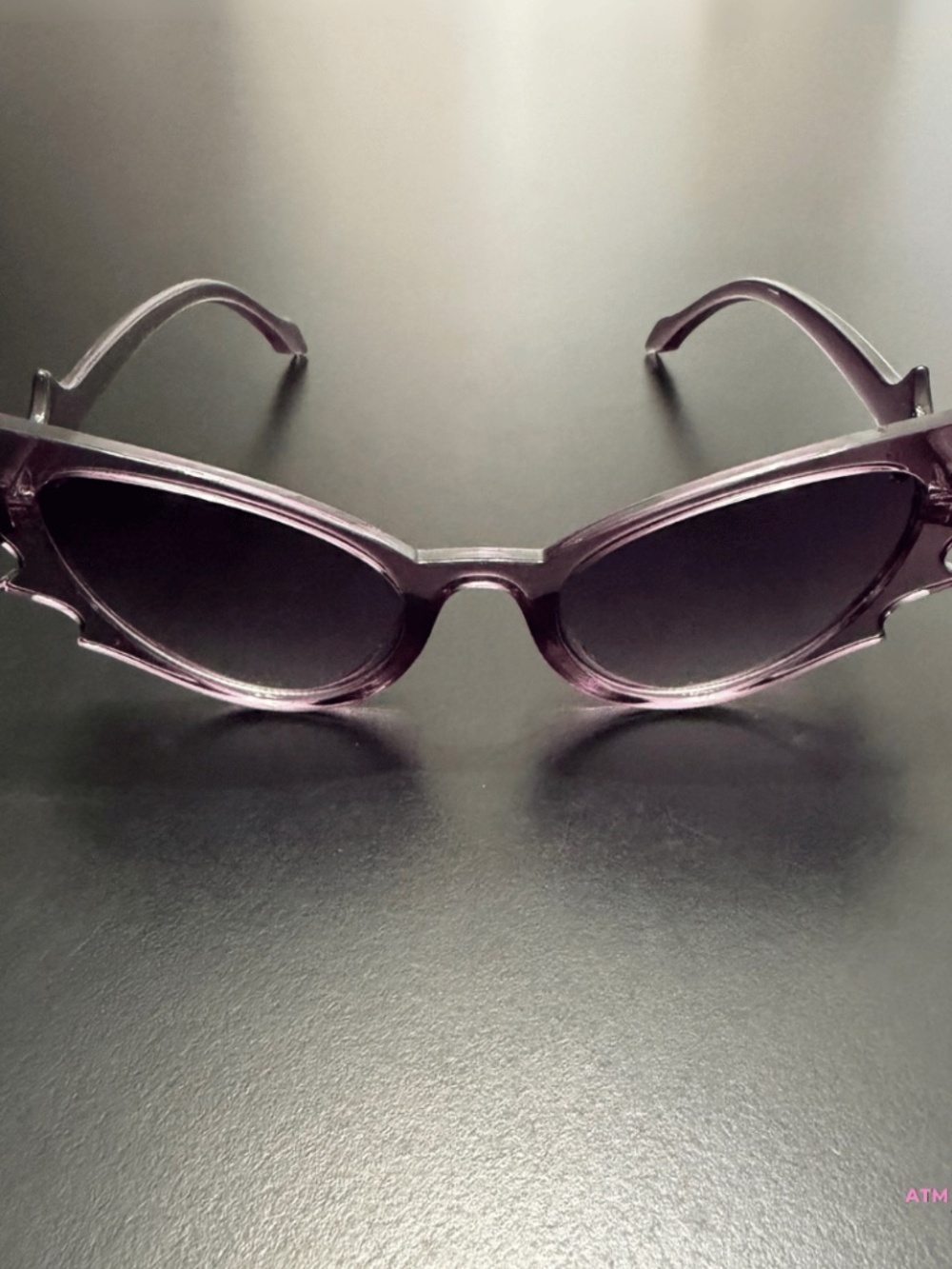NWOT Purple Cat Eye Bat Wing Goth Sunglasses